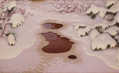 Printemps en hiver - Gustaf Fjaestad