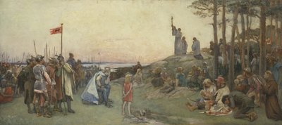 Ansgar prêchant le christianisme, 1889 - Gustaf Olaf Cederstrom