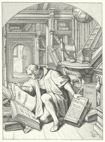 Martin Luther découvre une Bible latine dans la bibliothèque de l
