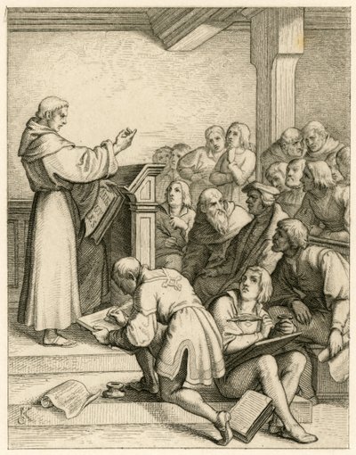 Martin Luther donne des conférences à l