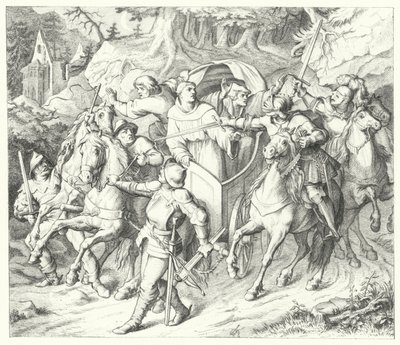 Martin Luther est enlevé à son retour de la Diète de Worms, 1521 - Gustav Ferdinand Leopold Konig