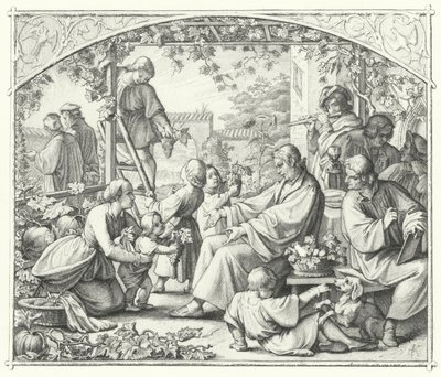 Martin Luther avec sa famille et certains de ses contemporains profitant de l