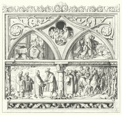Adieux de Martin Luther à sa famille avant son dernier voyage à Mansfeld, sa vie sur la route et son accueil par les comtes de Mansfeld (gravure) - Gustav Ferdinand Leopold Konig