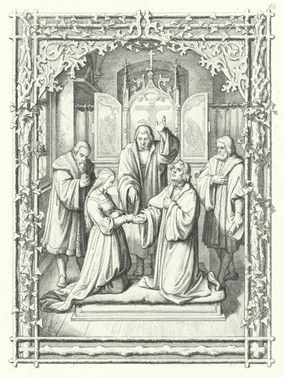 Mariage de Martin Luther avec Katharina von Bora - Gustav Ferdinand Leopold Konig