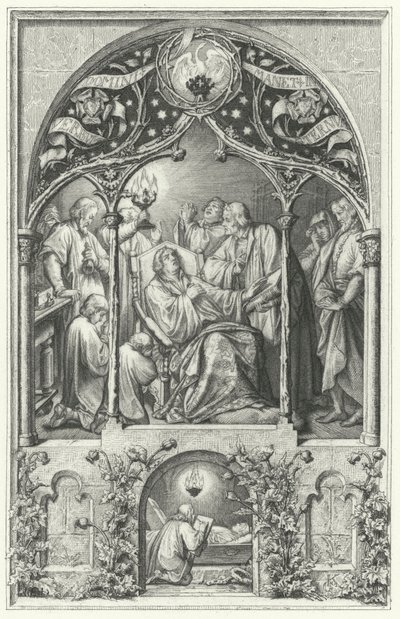 La mort de Martin Luther (gravure) - Gustav Ferdinand Leopold Konig