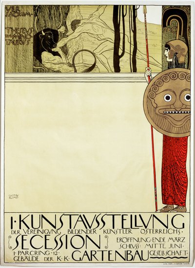 Affiche de la première exposition du mouvement artistique "Sécession". - Gustav Klimt
