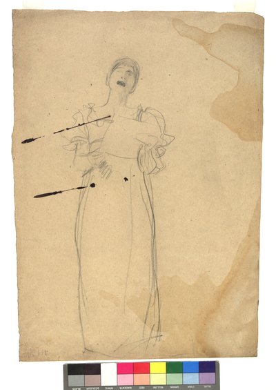 Studie zu einer stehenden Sängerin - Gustav Klimt