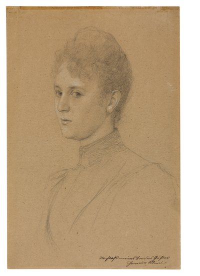 Étude pour un portrait (Mme Heymann?), vers 1892 - Gustav Klimt