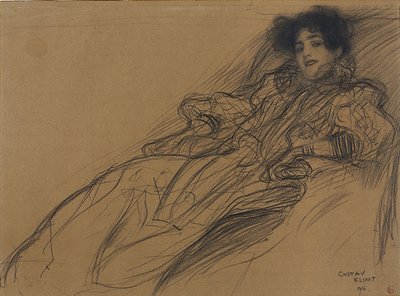 Jeune femme dans un fauteuil - Gustav Klimt