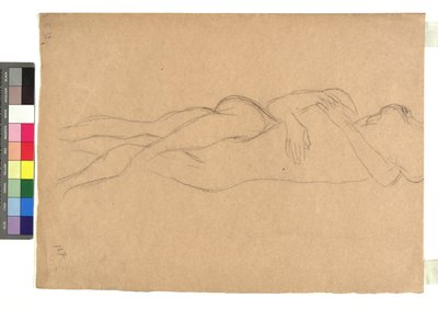 Zwei liegende Akte in Umarmung - Gustav Klimt