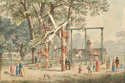 Dévidoir et balançoire au Wurstelprater à Vienne - Gustav Zafaurek