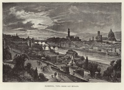 Florence, vue de San Miniato - Gustave Bauernfeind