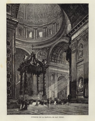 Intérieur de la basilique Saint-Pierre - Gustave Bauernfeind