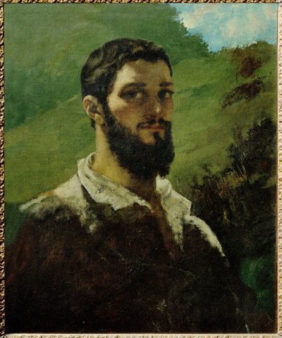 Autoportrait - Self-portrait (peinture sur toile) - Gustave Courbet