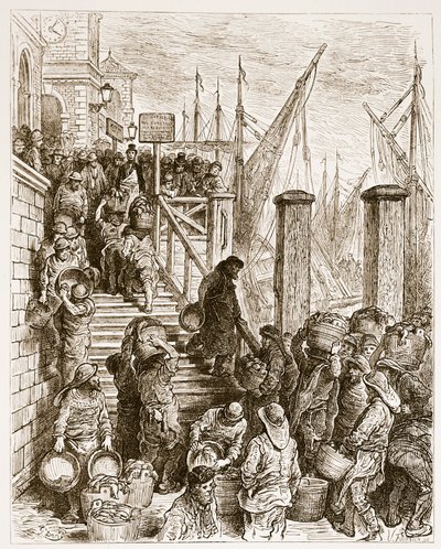 Billingsgate, Débarquement du Poisson, de 