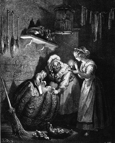 Cendrillon : illustration de Gustave Doré - dans « Les Contes » de Charles Perrault - Gustave Dore