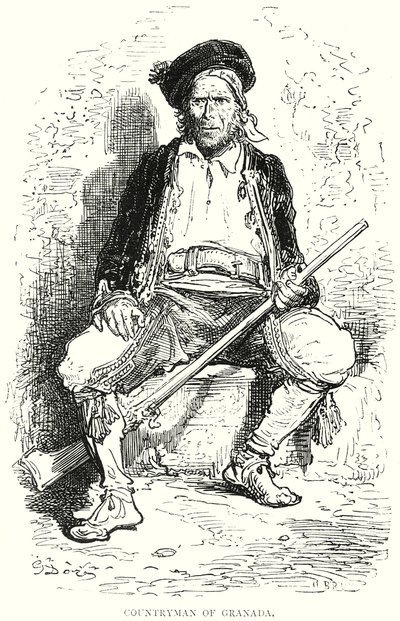 Paysan de Grenade (gravure) - Gustave Dore