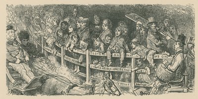 Les foules regardent les courses de voitures - Gustave Dore