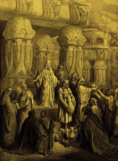 Cyrus rend les vases au temple - Bible - Gustave Dore