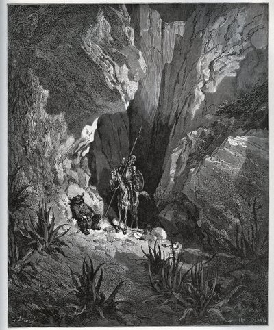 Don Quichotte et Sancho Panza trouvent les affaires d
