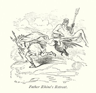 La retraite du père Rhin (gravure) - Gustave Dore