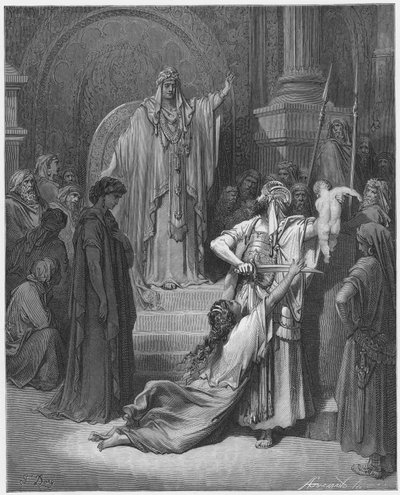 Gustave Doré Bible : Jugement de Salomon - Gustave Dore