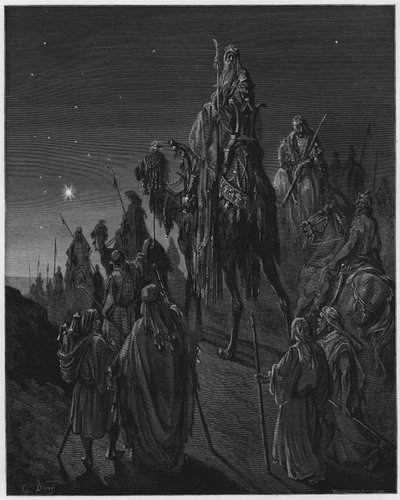Gustave Doré Bible : Les mages guidés par l