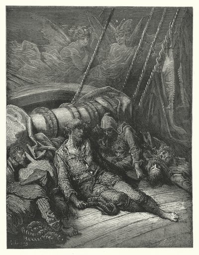 Illustration de Gustave Doré pour La Complainte du vieux marin de Coleridge (gravure) - Gustave Dore