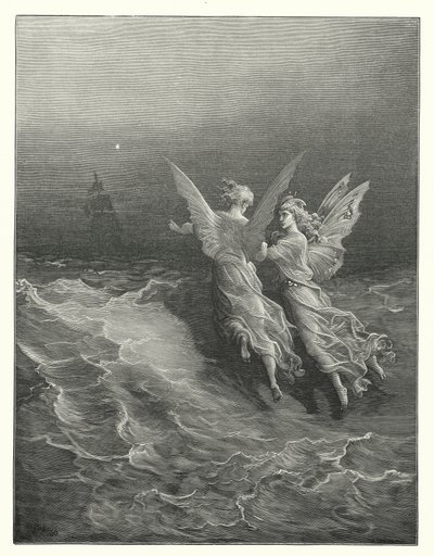 Illustration de Gustave Doré pour La Complainte du vieux marin de Coleridge (gravure) - Gustave Dore
