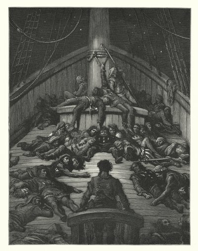Illustration de Gustave Doré pour Rime of the Ancient Mariner de Coleridge (gravure) - Gustave Dore