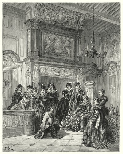 Don Quichotte de Gustave Doré : "À la demande de la duchesse, il raconta très fidèlement tout le passage de la prétendue enchantement" - Gustave Dore
