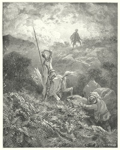 Don Quichotte de Gustave Doré: "Il aperçut au sommet d
