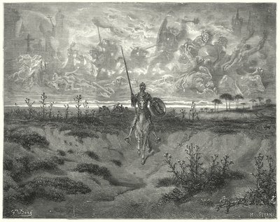 Don Quichotte de Gustave Doré : "Il voyagea presque toute la journée" - Gustave Dore