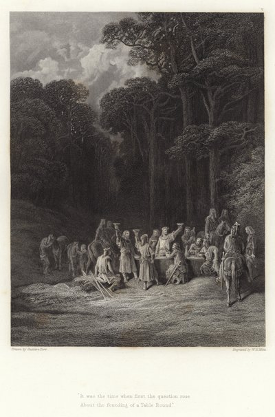 Illustration pour Vivien par Alfred Tennyson - Gustave Dore