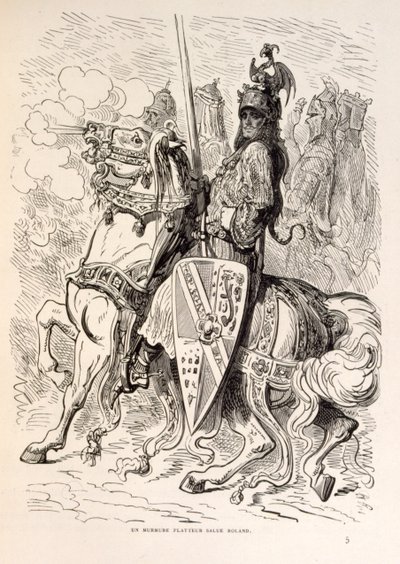 Illustration de Roland à cheval, de La légende de Croque-Mitaine - Gustave Dore