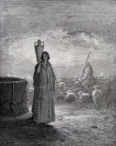 Jacob gardant les troupeaux de Laban - Gustave Dore
