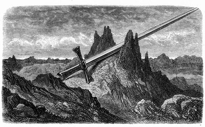 La "Brèche de Roland", montagne fendue par Durandal, l