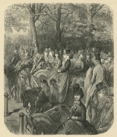 Rotten Row, Hyde Park, Londres - Gustave Dore