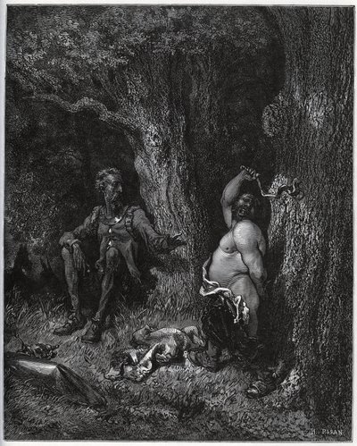 Sancho Panza vole devant Don Quichotte pour accomplir le souhait de Merlin et ainsi désenchanter Dulcinée du Toboso. Don Quichotte l