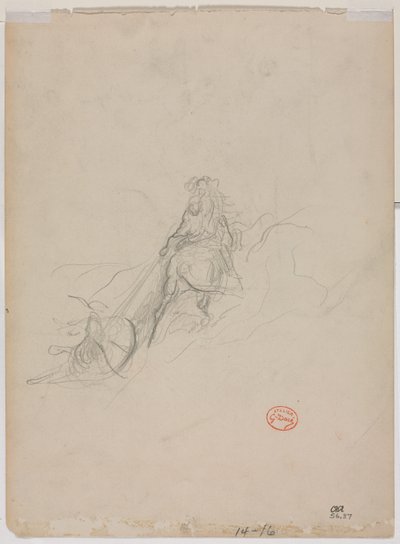 Esquisse de scène de chasse (verso) - Gustave Dore