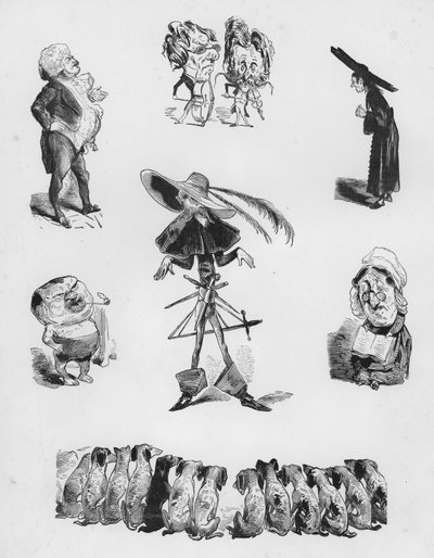 Esquisses humoristiques et grotesques par Gustave Doré (gravure) - Gustave Dore