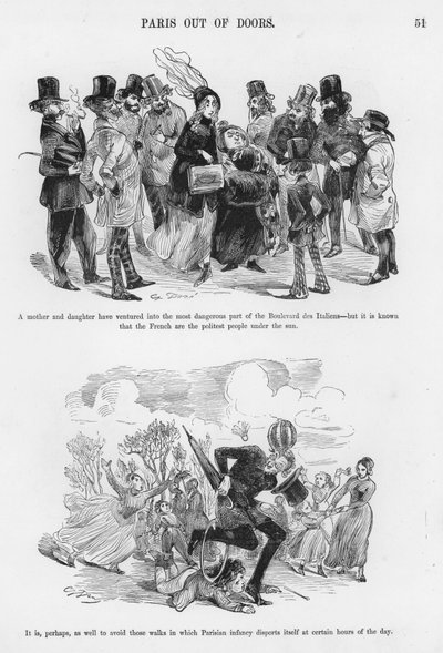 Croquis humoristiques et grotesques par Gustave Doré (gravure) - Gustave Dore