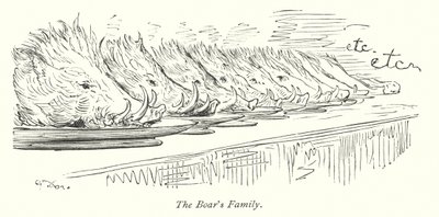 La famille du sanglier (gravure) - Gustave Dore