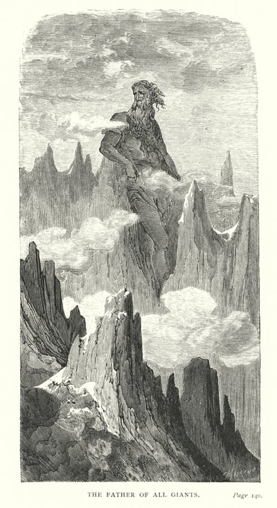 Le père de tous les géants (gravure) - Gustave Dore
