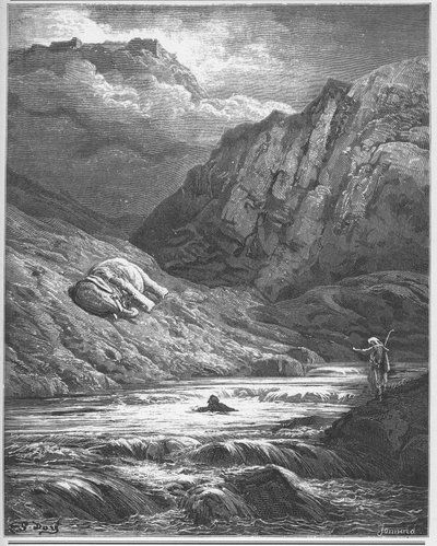 Les deux aventuriers et le talisman - des "Fables" de Jean de La Fontaine - Gustave Dore
