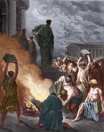 La prédiction de Saint Paul à Éphèse. Les Juifs qui pratiquaient l