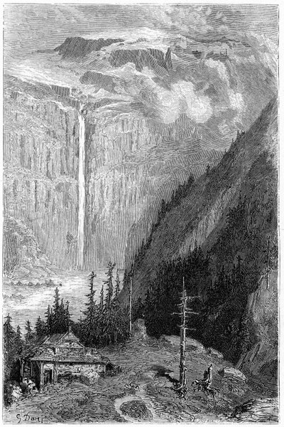 Cascade du Cirque de Gavarnie vue de l