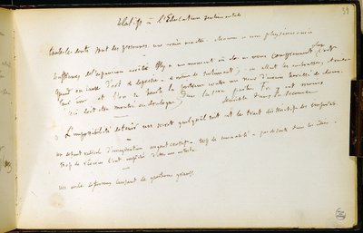 Folio 39 du cahier n° 19 Page manuscrite des brouillons de Gustave Flaubert. Plans pour l