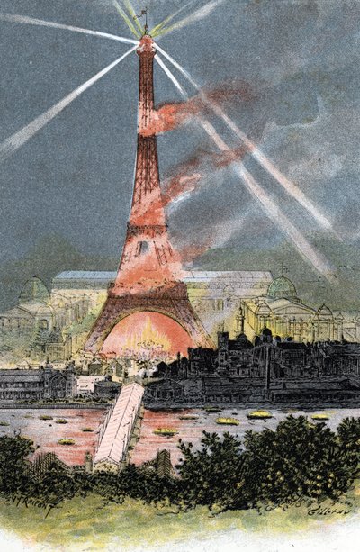 Tour Eiffel illuminée pendant l