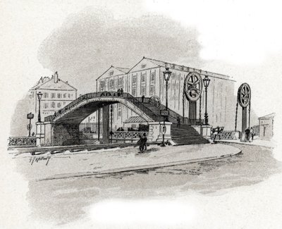 Vue du pont levant de la rue de Crimée, Bassin de l